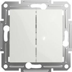 Schneider Electric, podwójny przycisk podtynkowy, biały, Asfora, EPH1170121D Schneider Electric   Podwójny przycisk  Asfora biały (RAL 9003) EPH1170121D