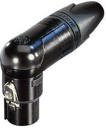 Złącze męskie XLR NC3FRX-B Neutrik NC3FRX-B złącze żeńskie kątowe Ilość styków: 3 czarny 1 szt.