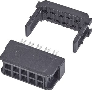 TE Connectivity 1658623-4 Listwa pin - żeńska  Siatka: 2.54 mm Ilośc pinów: 20 Ilość rzędów: 2 1 szt.