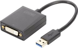Przejściówka, adapter DVI, USB 3.2 Gen 1 (USB 3.0) Digitus DA-70842 DA-70842, [1x złącze męskie USB-A 3.2 (USB 3.0) - 1x złącze żeńskie DVI 29-pin]