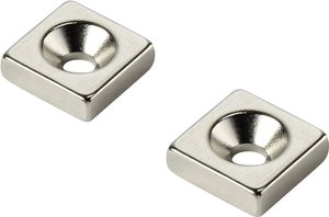 TRU COMPONENTS W10L10T3-M3 Magnes trwały prostokątny N35   Maksymalna temperatura graniczna: 80 °C