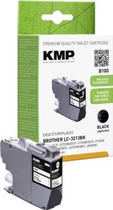 Wkład atramentowy KMP do Brother DCP-J772, LC-3213BK, czarny atrament KMP B100 1539,4001, 1 szt.