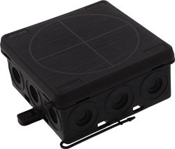 Skrzynka przyłączeniowa Wiska KA 012/5 BK, IP55, (D x S x W) 86 x 86 x 41 mm, czarny (ral 9005), 1 szt.