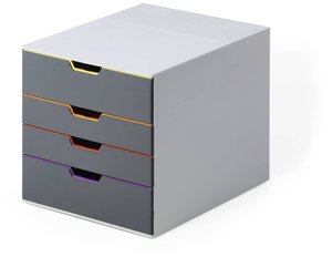 Szafka z szufladami Durable 760427 szary DIN A4, DIN C4, Folio, List Ilość szuflad: 4