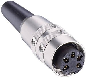 Złącze męskie okrągłe DIN KV 71 Lumberg KV 71 złącze żeńskie proste Ilość styków: 7  srebrny 1 szt.