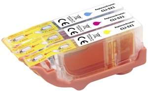 Renkforce Tusz Zamiennik Canon CLI-521C, CLI-521M, CLI-521Y Cyjan, Magenta, Żółty  atrament Renkforce RF-5706066, 1 szt.