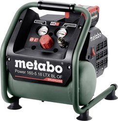 Kompresor sprężonego powietrza, akumulatorowy Metabo Power 160-5 18 LTX BL OF 8 bar