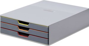 Szafka z szufladami Durable 760327 szary DIN A4, DIN C4, Folio, List Ilość szuflad: 3