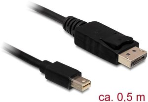 Przejściówka Mini DisplayPort, DisplayPort Delock DELOCK Kabel mini DisplayPort1.2 0,5m 4K 83984, pozłacane styki, 0.50 m
