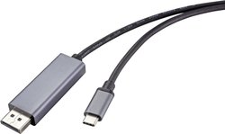kabel USB-C, DisplayPort Renkforce RF-4630696 RF-4630696, płaszcz z PVC, 1.00 m