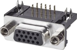 Gniazdo montażowe D-Sub Ansmann A-HDF 15 A-KG/T, kątowe, 15-pin