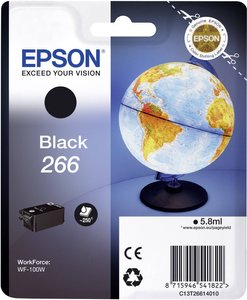 Epson atrament T2661, 266 tusz oryginalny  Czarny C13T26614010
