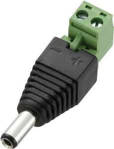 Złącze męskie niskonapięciowe TRU COMPONENTS DC-11M złącze męskie proste 5.5 mm 2.5 mm 1 szt.