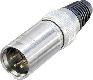 Złącze męskie XLR NC4MXHD Neutrik NC4MXHD złącze męskie proste Ilość styków: 4  srebrny 1 szt.