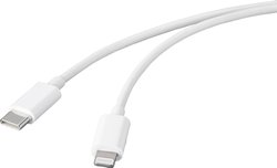 Kabel USB Basetech, USB 2.0, Złącze męskie USB-C®, Złącze męskie Lightning, 1.00 m