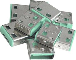 Blokada portu Lindy USB (10 sztuk) BEZ klucza: Kod ZIELONY LINDY 40461