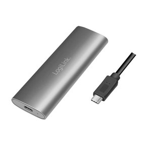 LogiLink UA0389 — obudowa USB 3.2 Gen 2x1 do dysków SSD M.2 NVMe (PCIe) i SATA (NGFF), srebrna Obudowa dysków SATA LogiLink UA0389 UA0389, USB-C®
