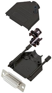 Zestaw listew żeńskich D-Sub encitech DTZK15-BK-HDS26-W-K 6355-8102-12, rzędy: 3, styki: 26, 180 °, 1 szt.