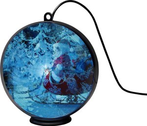 Konstsmide 1560-700 Obraz LED do zawieszenia w oknie Święty Mikołaj z saniami  LED czarny  Timer
