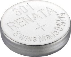 Bateria guzikowa, srebrowo-tlenkowa Renata 301, 1,5V,120 mAh