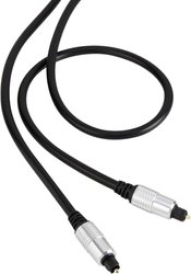 Toslink/optyczne audio cyfrowe kabel [1x złącze męskie optyczne/TOSLINK (ODT) - 1x złącze męskie optyczne/TOSLINK (ODT)] 1.00 m czarny oplot SuperSoft SpeaKa Professional