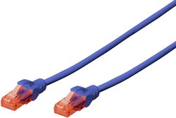 Kabel krosowy DIGITUS Professional CAT 6 U-UTP, LSZH, AWG 26/7, skrętka, dł. 1 m, niebieski Kabel LAN Digitus DK-1617-010/B, 1 szt., RJ45, CAT 6, U/UTP, 1.00 m, niebieski