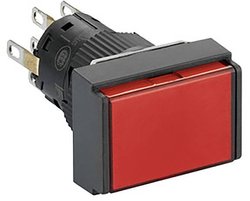Przycisk podświetlany na czerwono Ø 16, podtynkowy, wyzwalacz dwuprzyciskowy 24V, 2OC Przycisk podświetlany Schneider Electric XB6EDF4B2P , , , 5 szt.