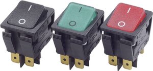 Przełącznik Arcolectric (Bulgin Ltd.) C6050ALAAC, 250 V/AC, 16 A, 2 x wył/wł, zatrzask, 1 szt.