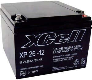 Akumulator ołowiowy XCell XP2412 XCEXP2612, AGM, 12 V, 26 Ah