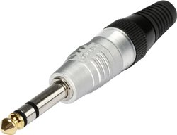 Złącze Jack 6,3 mm, stereo Hicon HI-J63S