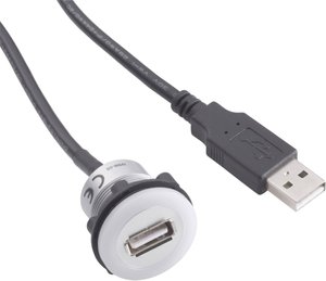 Gniazdo do zabudowy USB A 2.0 TRU COMPONENTS 1457893, 1.50 m, 1 szt.