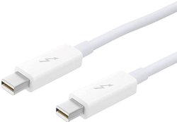 Kabel Apple Thunderbolt (0,5 m) biały - dwa razy szybszy niż USB 3.0. Kabel Thunderbolt Apple Thunderbolt-kabel MD862ZM/A, 0.50 m