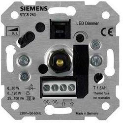 Ściemniacz LV do transformatorów magnetycznych R, L 6-120W i lamp LED z funkcją push-off/change... Siemens 5TC8263