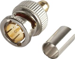 Złącze BNC Hicon  BNC1.2/5.0HD złącze męskie proste 75 Ω 1 szt.
