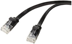 Kabel z wtyczką LAN, RJ45 Renkforce RF-5771530, 1 szt., RJ45, CAT 6, U/UTP, 0.50 m, czarny