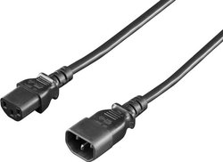 Przedłużacz Rittal 7200.215 [1x złącze męskie IEC C14 - 1x złącze żeńskie IEC C13] 1.80 m