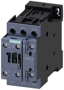 Stycznik, AC-3, 38 A/18,5 kW/400 V, 3-biegunowy, DC 24 V, 1NO+1NC, połączenie śrubowe Stycznik Siemens 3RT2028-1BB40 3RT20281BB40, 3 styki, 24 V/DC, 38 A, 1 szt.