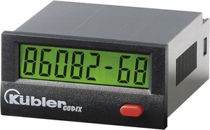 Licznik czasu pracy Kübler Automation CODIX 134, Transoptor 10 - 260 V AC/DC , IP65 (przód)