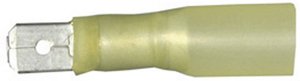 Wtyczka płaska Vogt Verbindungstechnik 3912h z osłonką termokurczliwą Szerokość pokrycia: 6.3 mm Grubość pokrycia: 0.8 mm 180 ° Izolowane częściowo żółty 1 szt.