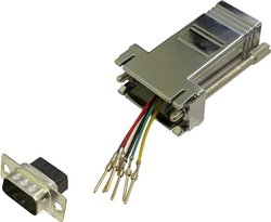 Adapter BKL Electronic 10121105 złącze męskie D-SUB 9-pin - złącze żeńskie RJ12