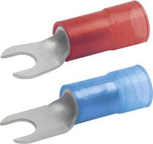 Klauke 652C5 Złącze widełkowe   10 mm²  Izolowane częściowo czerwony 1 szt.