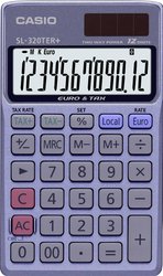 Casio SL-320TER+  Kalkulator kieszonkowy niebieski Wyświetlacz: 12 energią słoneczną, bateryjne (S x W x G) 70 x 118.5 x 8 mm