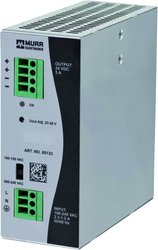 Zasilacz impulsowy ECO-Rail-2, 1-fazowy W: 90... 132 V AC / 173 … 264 V AC OUT: 24V / 5ADC Zasilacz na szynę DIN Murr Elektronik 85133 28 V/DC 5 A Ilość wyjść:1 x