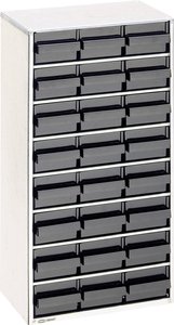 Magazyn ze stali raaco 1224-02 102537, Ilość przegród: 24, (D x S x W) 306 x 150 x 552 mm