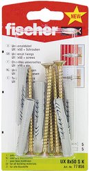 Kołki rozporowe z wkrętami Fischer 77856 UX, 8 x 50 mm, 5 szt.