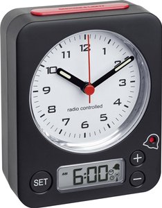 Budzik TFA Dostmann COMBO Funk-Wecker 60.1511.01, czarny