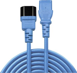 Przedłużacz LINDY 30471 [1x złącze męskie IEC C14 - 1x złącze żeńskie IEC C13] 1.00 m