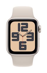 Apple Watch SE GPS 40 mm Aluminiowa obudowa Starlight z paskiem sportowym Starlight – S/M Apple Watch SE (2023) GPS 40 mm Obudowa aluminiowa Opaska sportowa Gwiezdne światło S/M