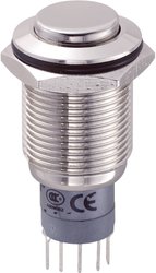 Przełącznik wciskany, wandaloodporny zatrzask TRU COMPONENTS LAS2GQH-11Z/N/P, 1 x wł/wł, 1 szt.