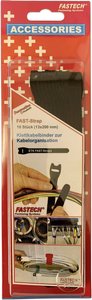 Opaska kablowa na rzepy do wiązania element z pętelkami i haczykami (D x S) 200 mm x 13 mm czarny FASTECH® 802-330 10 szt.